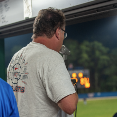 Behind the voice: Public address announcer Peter Burns and the jokes that fill Veterans Field                   